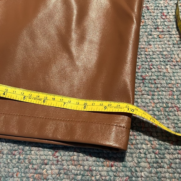NWT Ladies faux leather Joie cognac dress pants sizes-2x - Picture 9 of 11